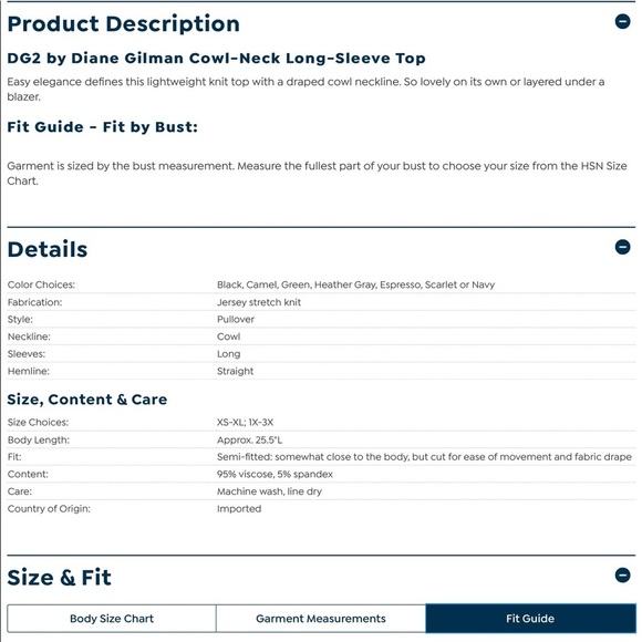 Nwt DIANE GILMAN cowl neck long sleeve top - Picture 3 of 4